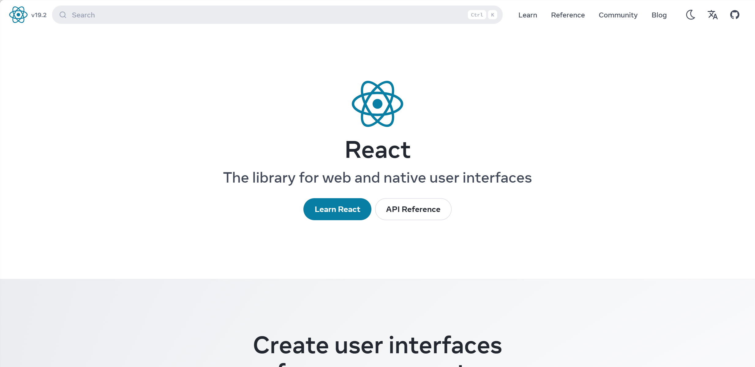 React